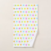 Farbenfrohe Polka Dots in Pastellfarben Badhandtuch Set (Handtuch)