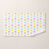 Farbenfrohe Polka Dots in Pastellfarben Badhandtuch Set (Handtuch)