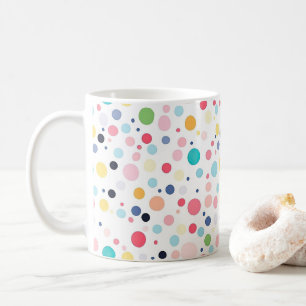 Farbenfrohe Polka Dots Kaffee Tasse