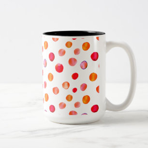 farbenfrohe Polka dots Kaffee Tasse