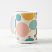 Farbenfrohe Polka Dots Kaffeetasse (Vorderseite Links)