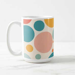 Farbenfrohe Polka Dots Kaffeetasse