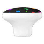 Farbenfrohe Polka Dots Keramikknauf (Seitenansicht)