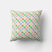 Farbenfrohe Polka Dots Kissen (Rückseite)