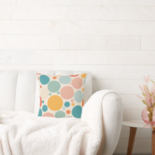 Farbenfrohe Polka Dots Kissen