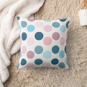 Farbenfrohe Polka Dots Kissen