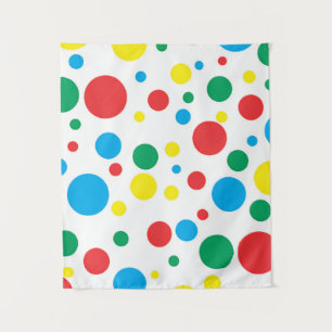 Farbenfrohe Polka Dots kleine Tapisserie Wandteppich