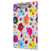 Farbenfrohe Polka Dots Klemmbrett (Links)
