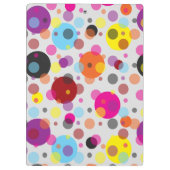 Farbenfrohe Polka Dots Klemmbrett (Rückseite)