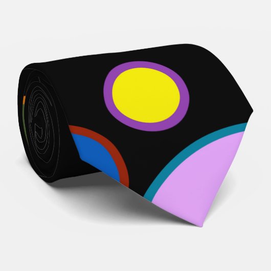 Farbenfrohe Polka Dots Krawatte (Gerollt)