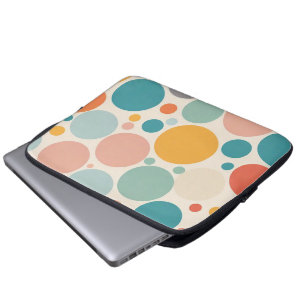 Farbenfrohe Polka Dots Laptopschutzhülle
