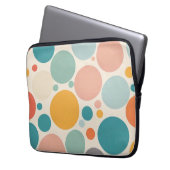 Farbenfrohe Polka Dots Laptopschutzhülle (Vorderseite Links)
