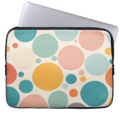 Farbenfrohe Polka Dots Laptopschutzhülle (Vorderseite)