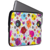 Farbenfrohe Polka Dots Laptopschutzhülle (Vorne Rechts)