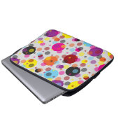 Farbenfrohe Polka Dots Laptopschutzhülle (Vorne Knopf)