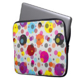Farbenfrohe Polka Dots Laptopschutzhülle (Vorderseite Links)