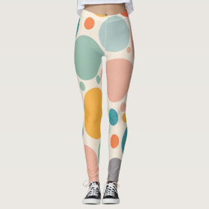 Farbenfrohe Polka Dots Leggings