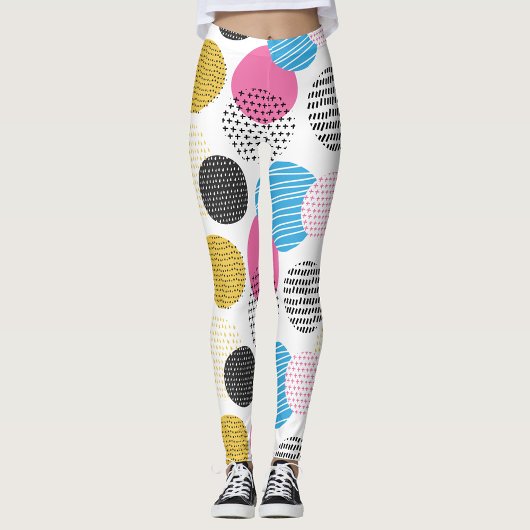 Farbenfrohe Polka Dots Leggings
