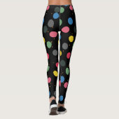 Farbenfrohe Polka Dots Leggings (Rückseite)