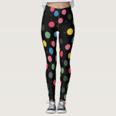 Farbenfrohe Polka Dots Leggings (Vorderseite)