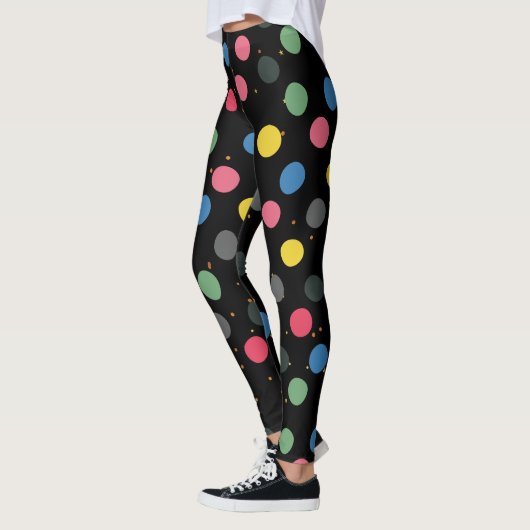 Farbenfrohe Polka Dots Leggings (Links)