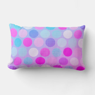 Farbenfrohe Polka-dots Lumbar Kissen