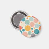 Farbenfrohe Polka Dots Magnet (Vorderseite/Rückseite)