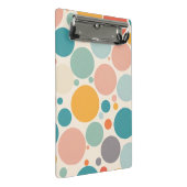 Farbenfrohe Polka Dots Mini Klemmbrett (Schrägansicht)