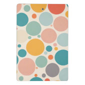 Farbenfrohe Polka Dots Mini Klemmbrett (Rückseite)