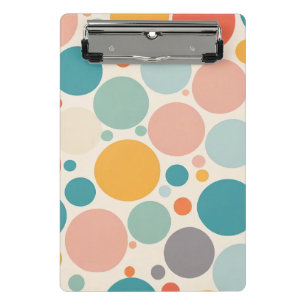 Farbenfrohe Polka Dots Mini Klemmbrett