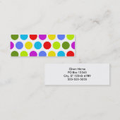 Farbenfrohe Polka Dots Mini Visitenkarte (Vorne/Hinten)