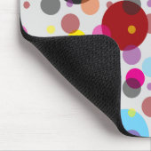 Farbenfrohe Polka Dots Mousepad (Ecke)