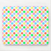 Farbenfrohe Polka Dots Mousepad (Vorne)