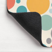 Farbenfrohe Polka Dots Mousepad (Ecke)