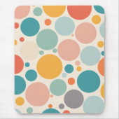 Farbenfrohe Polka Dots Mousepad (Vorne)