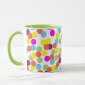 Farbenfrohe Polka Dots Muster Tasse (Links)