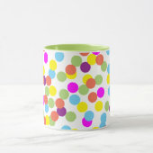 Farbenfrohe Polka Dots Muster Tasse (Zentrum)
