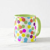 Farbenfrohe Polka Dots Muster Tasse (VorderseiteRechts)