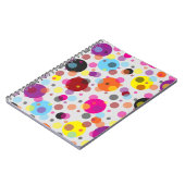 Farbenfrohe Polka Dots Notizblock (Linke Seite)
