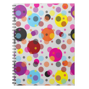 Farbenfrohe Polka Dots Notizblock