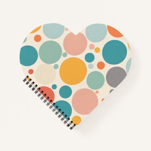 Farbenfrohe Polka Dots Notizblock (Vorderseite)