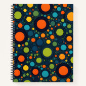 Farbenfrohe Polka Dots Notizblock (Vorderseite)