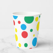 Farbenfrohe Polka Dots Paper Cup Pappbecher (Rückseite)