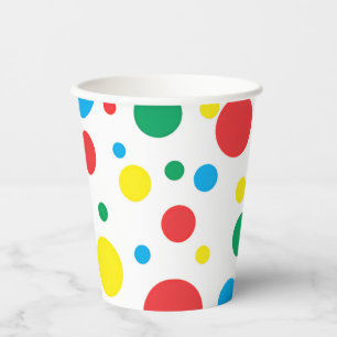 Farbenfrohe Polka Dots Paper Cup Pappbecher