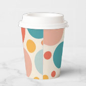 Farbenfrohe Polka Dots Pappbecher (Rechts)