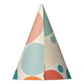 Farbenfrohe Polka Dots Partyhütchen (Rückseite)