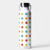 Farbenfrohe Polka Dots Personalisiert Trinkflasche (Vorne)