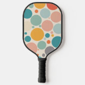 Farbenfrohe Polka Dots Pickleball Schläger (Rückseite)