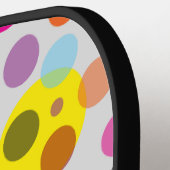 Farbenfrohe Polka Dots Pickleball Schläger (Linke Seite)