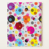 Farbenfrohe Polka Dots Planer (Rückseite)